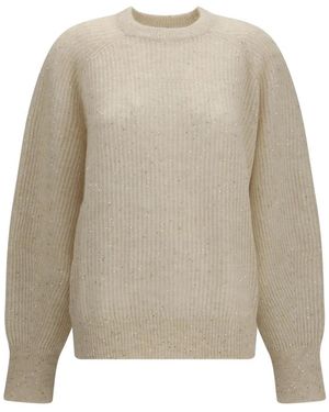 Brunello Cucinelli Pullover Mit Rundhalsausschnitt Aus Mohair-Mix - Grau