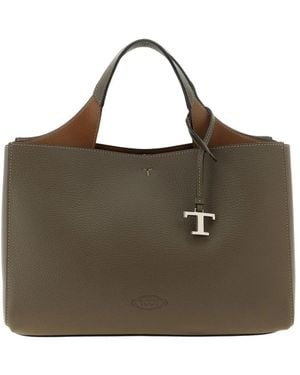 Tod's Gommino Leren Shopper - Groen