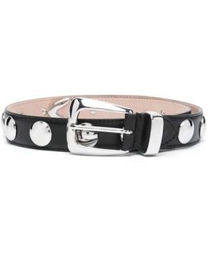 KHAITE Cinturón Negro Con Tachuelas, Mujer, Talla