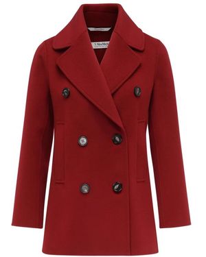 Max Mara Stilvoller Caban Mantel - Rot