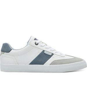 S.oliver Schoenen ,Wit ,Witte Vetersneakers Voor Mannen - Blauw