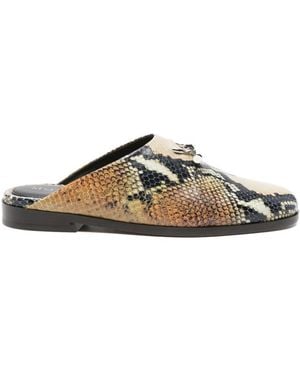 McQueen Alexander Mc Queen Lederen Slippers - Bruin