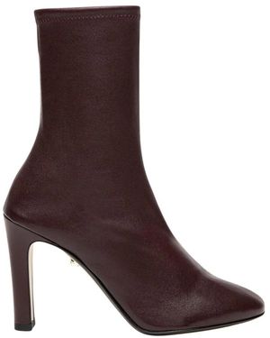 ALEVI Schoenen ,Bruin ,Leer Stretch Nappa Enkellaarzen