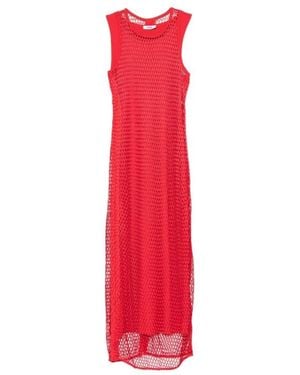 Jijil Kleedjes ,Rood ,0015 Abito Lungo G/M Rete