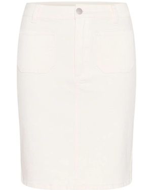 Kaffe Short Skirts - White