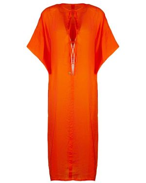 Fisico Badmode ,Oranje ,Ramie Lange Kaftan