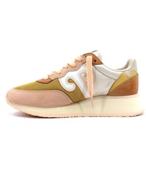 Wushu Ruyi Schoenen ,Veelkleurig ,Leer Master Sport Sneaker - Naturel