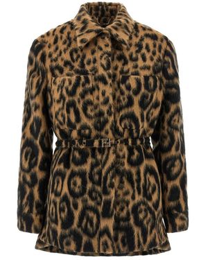 Fendi Belted Coats - Green