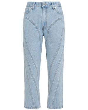 Mugler Jeans ,Blauw ,Katoen Lichtblauwe Katoenen Jeans