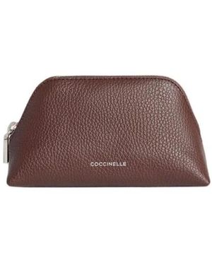 Coccinelle Tassen ,Rood ,Katoen Helga Small Trousse - Bruin