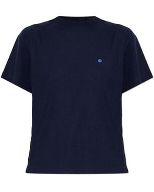 Jil Sander Tops ,Blauw ,Katoen Katoenen Oversized T-Shirt