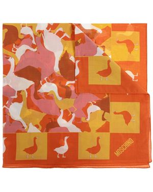 Moschino Baumwolltuch Mit Print - Orange
