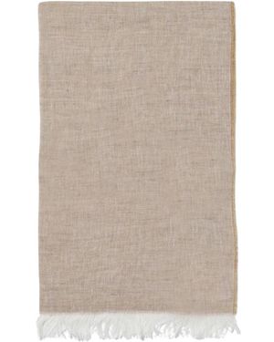 Max Mara Leinenfransen-Schal - Natur