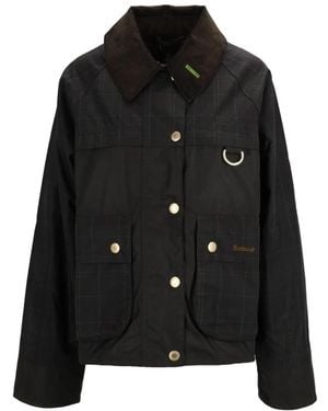 Barbour Tartan Spey Wachsjacke - Schwarz
