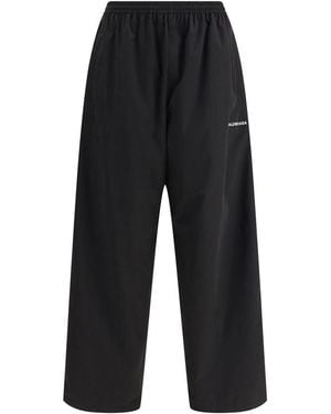 Balenciaga Minimalistische Wide-Leg Sweatpants - Schwarz