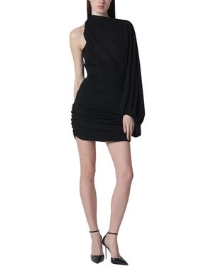 ANDAMANE Selene One Shoulder Mini Jurk - Zwart