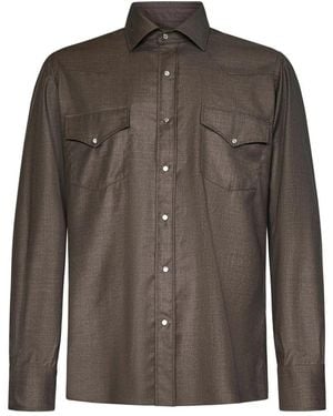 Franzese Collection Luxe Bruine Western Overhemd - Groen