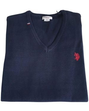 U.S. POLO ASSN. V-Neck Knitwear - Blue