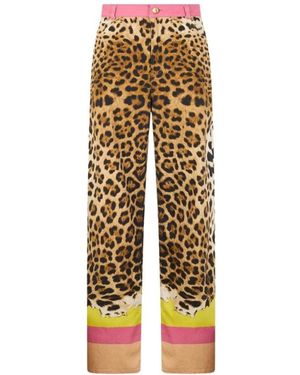 Roberto Cavalli Wide Trousers - Yellow