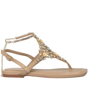 Alma En Pena. Flat Sandals - Metallic
