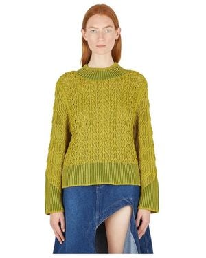 PAULA CANOVAS DEL VAS Round-Neck Knitwear - Yellow