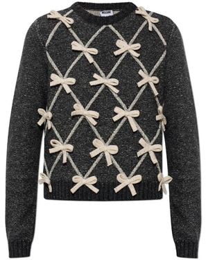 Moschino Round-Neck Knitwear - Black