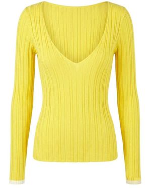 Trussardi Gerippter Pullover - Gelb