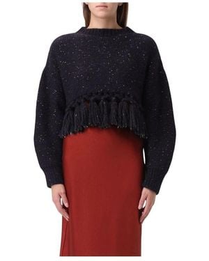 Alanui Round-Neck Knitwear - Blue