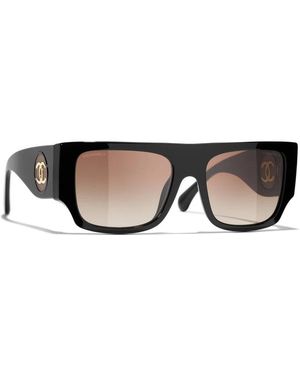 CHANEL Eckige Sonnenbrille - Braun