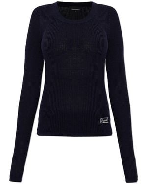 DSquared² Round-Neck Knitwear - Blu