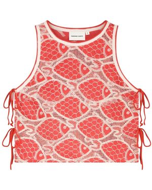 FABIENNE CHAPOT Sleeveless Tops - Rojo