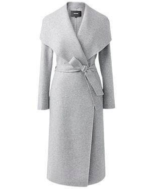 Mackage Jassen ,Grijs ,Wol Mai-Cn Lange Overslagjas