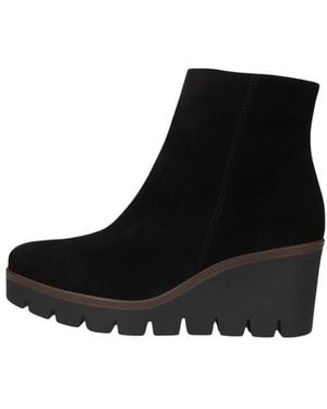 Gabor Schoenen ,Zwart ,Suède Enkellaarsjes