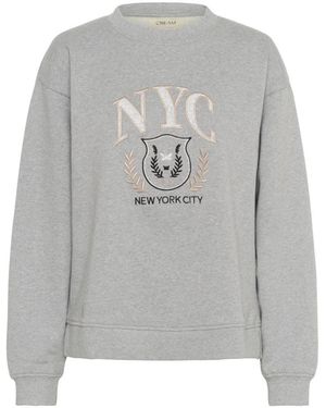 Cream Sweatshirts - Grey