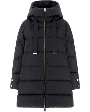 Herno A-Shape Satin Daunenjacke - Schwarz
