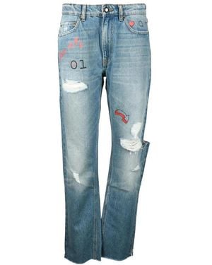 Semicouture Straight Fit Jeans - Blue