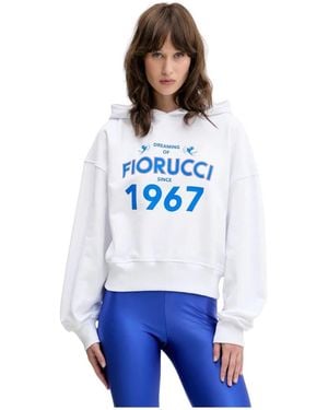 Fiorucci Dreaming 1967 Crop Hoodie - Blau