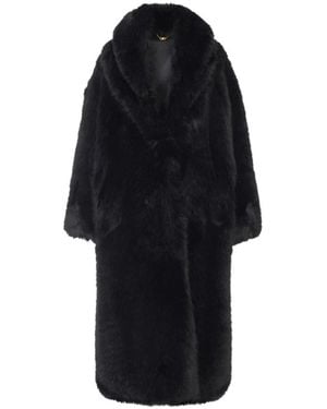 Elisabetta Franchi Single-Breasted Coats - Zwart