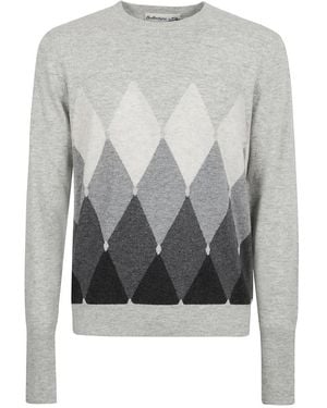 Ballantyne R Neck Pullover - Grijs