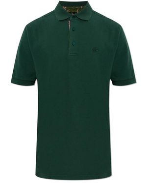 Etro Tops ,Groen ,Katoen Polo Met Geborduurd Logo