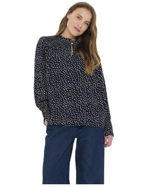 Saint Tropez Nightsky Drea Dot Bluse - Blau