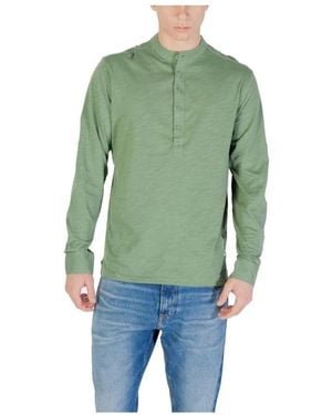 Gianni Lupo Groene Katoenen Longsleeve Top