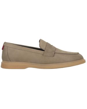 Bally Schoenen ,Grijs ,Leer Webby Loafers - Naturel
