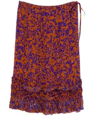 Dries Van Noten Midi Skirts - Red