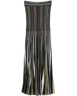 Missoni Rokken ,Veelkleurig ,Pailletten Gestreepte Pailletten Geplooide Rok - Zwart