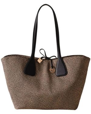 Borbonese Tassen ,Bruin ,Leer Shopping Bag