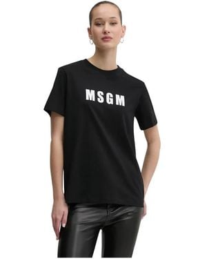 MSGM Bedruikt T-Shirt - Zwart