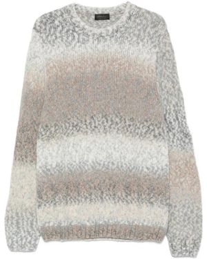 Dondup Pullover Aus Grobem Strick Mit Rundhalsausschnitt - Grau