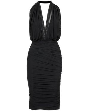 Amazuìn Tamie Sheer Midi Dress - Schwarz