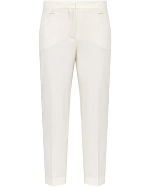 Versace Broeken ,Wit ,Wol Wolbroek Met Kreukels